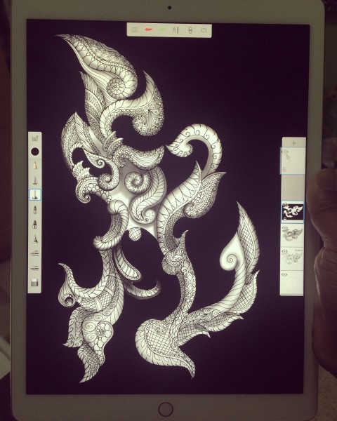 ผลงานการวาดรูปด้วย iPad pro